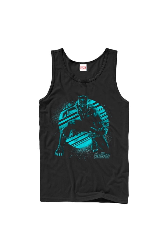 Men's Marvel Avengers: Avengers: Infinity War Panther Splatter Tank Top Black Medium