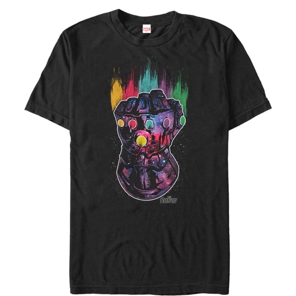 Men's Marvel Avengers: Avengers: Infinity War Rainbow Streak Gauntlet Graphic Tee Black 2X Large
