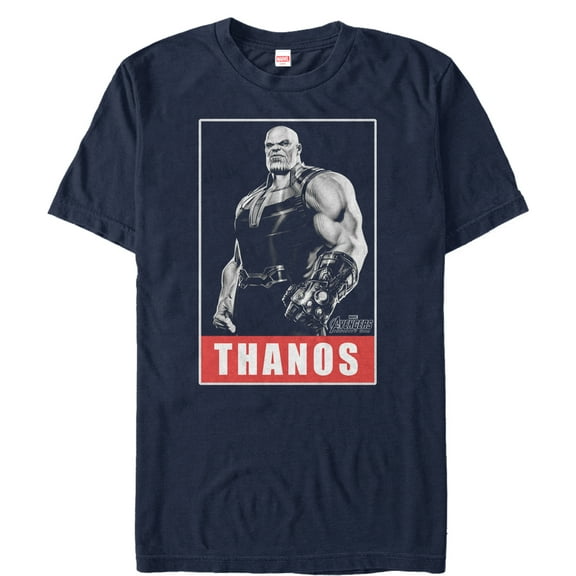 Men's Marvel Avengers: Avengers: Infinity War Thanos Name  Graphic Tee Navy Blue Large