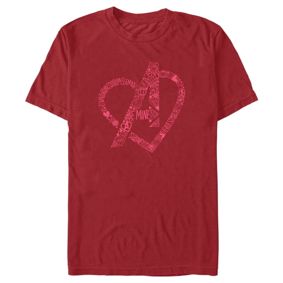 Men's Marvel Avengers Be Mine Graphic Tee Cardinal Large