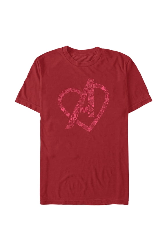 Men's Marvel Avengers Be Mine Graphic Tee Cardinal Large