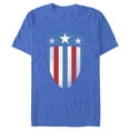 thumbnail image 1 of Men's Marvel Avengers Captain America USO Shield Graphic Tee Royal Blue Heather X Large, 1 of 5