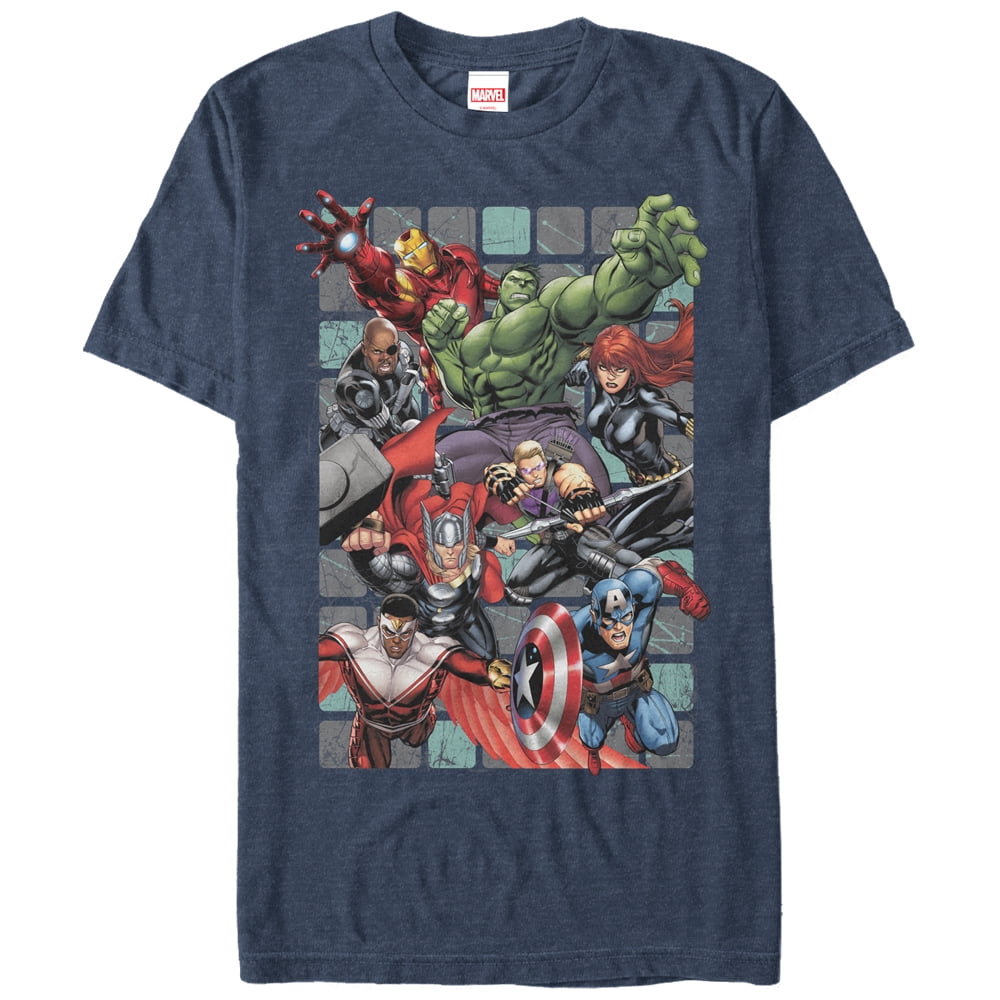 Endgame Four Avengers: Heroes Marvel Men\'s T-Shirt Exclusive Walmart