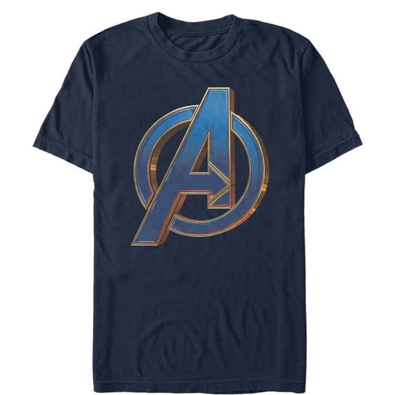 Men's Marvel Avengers: Endgame Bold Logo Graphic Tee Navy Blue Large