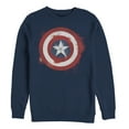 thumbnail image 1 of Men's Marvel Avengers: Endgame Cap Smudged Shield  Sweatshirt Navy Blue X Large, 1 of 3