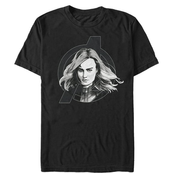 Men's Marvel Avengers: Endgame Captain Marvelscale Graphic Tee Black Medium