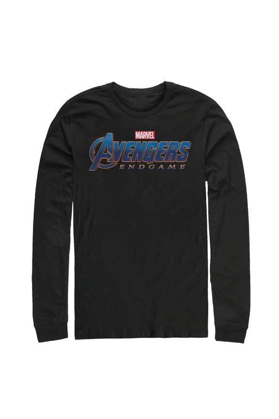 Men's Marvel Avengers: Endgame Classic Logo Long Sleeve Shirt Black Medium