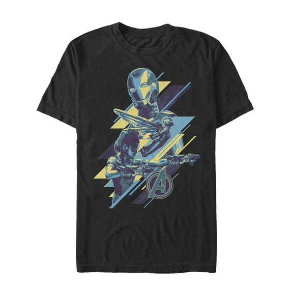 Men's Marvel Avengers: Endgame Geometric Trio  Graphic Tee Black 2X Large