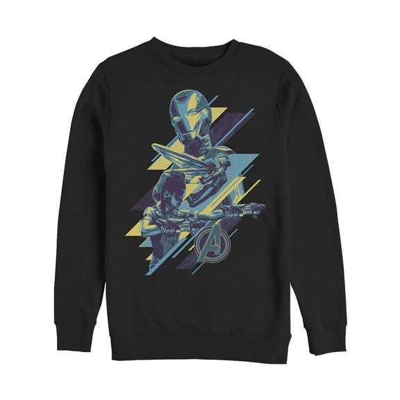 Men's Marvel Avengers: Endgame Geometric Trio  Sweatshirt Black 2X Large