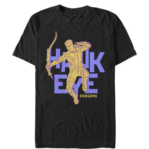 Men's Marvel Avengers: Endgame Hawkeye Pop Art  Graphic Tee Black Small