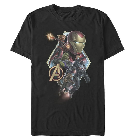 Men's Marvel Avengers: Endgame Hero Diamond Frame  Graphic Tee Black Large