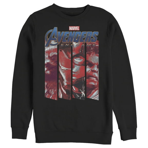 Men's Marvel Avengers: Endgame Hero Panels  Sweatshirt Black 2X Large