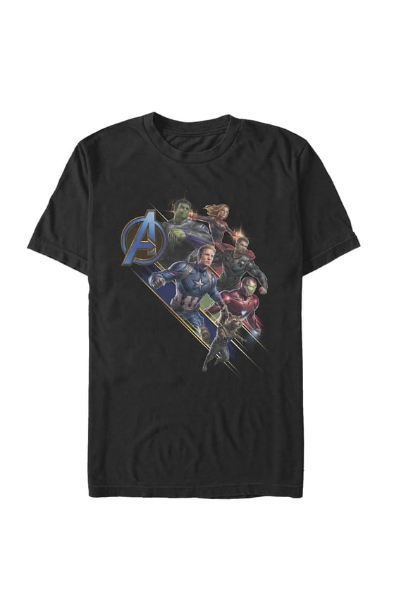Men's Marvel Avengers: Endgame Hero Streaks Graphic Tee Black Medium