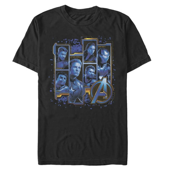 Men's Marvel Avengers: Endgame Hero Tech Frames  Graphic Tee Black Small