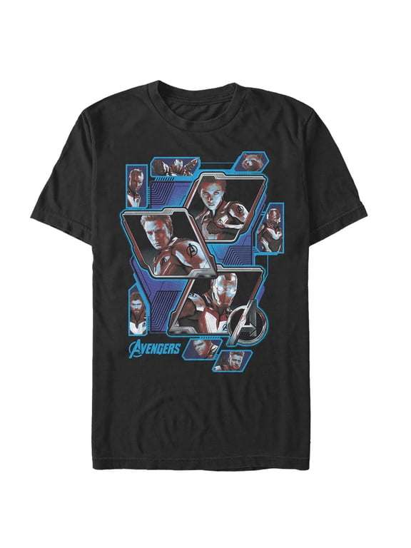Men's Marvel Avengers: Endgame Hero Tech Panels Graphic Tee Black Large
