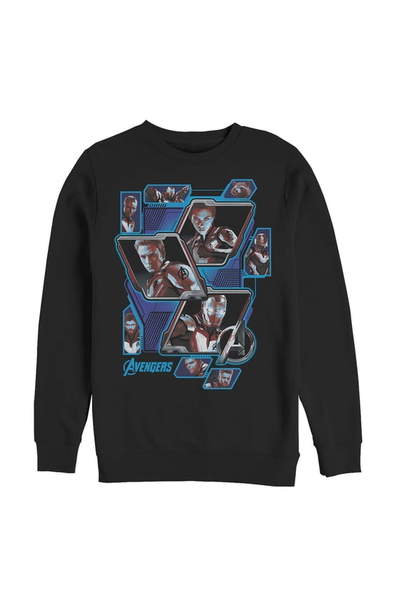 Men's Marvel Avengers: Endgame Hero Tech Panels Sweatshirt Black Small