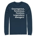 thumbnail image 1 of Men's Marvel Avengers: Endgame Heroic Qualities  Long Sleeve Shirt Navy Blue 2X Large, 1 of 3