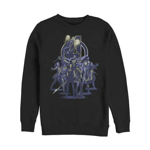 Men's Marvel Avengers: Endgame Heroine Collage Sweatshirt Black Medium