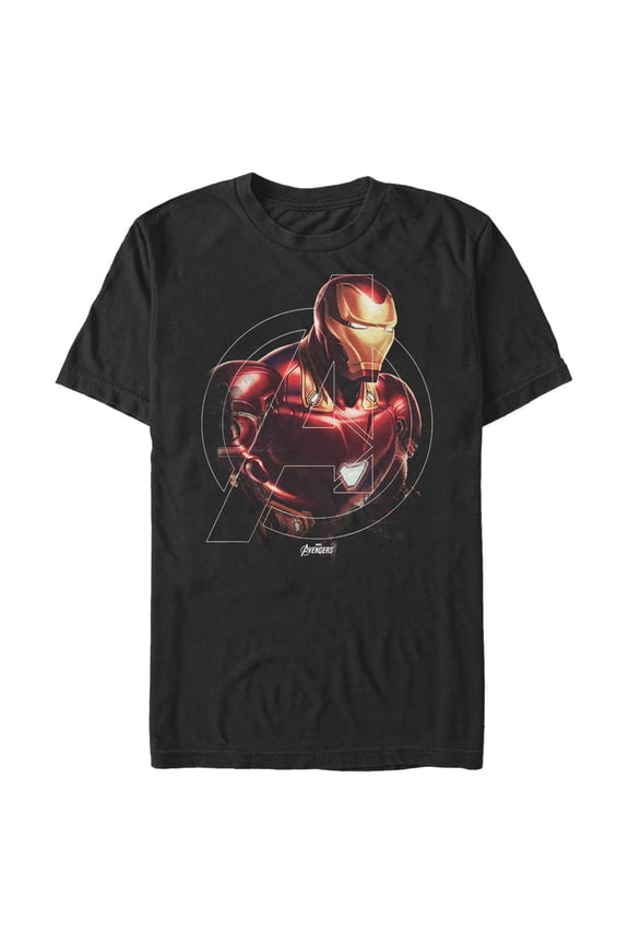 Men's Marvel Avengers: Endgame Iron Man Portrait  Graphic Tee Black Large