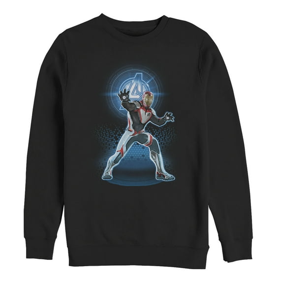 Men's Marvel Avengers: Endgame Iron Man Quantum Ready Sweatshirt Black 2X Large