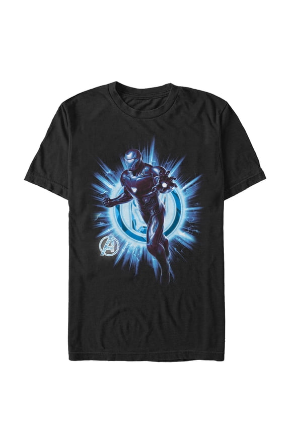 Men's Marvel Avengers: Endgame Iron Man Star Logo Graphic Tee Black 2X Large