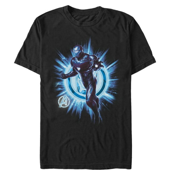 Men's Marvel Avengers: Endgame Iron Man Star Logo Graphic Tee Black Large