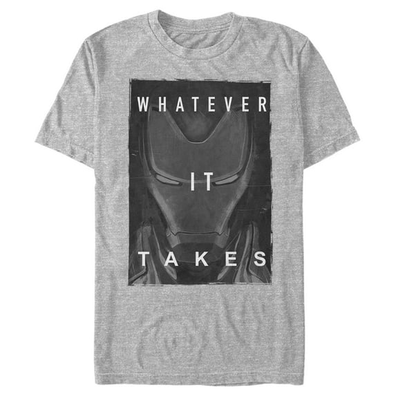 Men's Marvel Avengers: Endgame Iron Man Whatever It Takes Graphic Tee Athletic Heather X Large