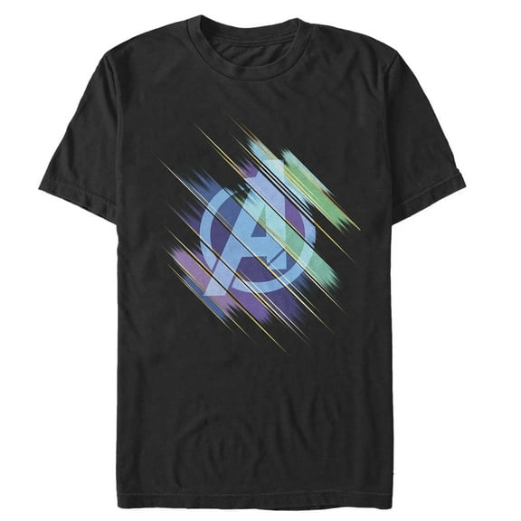 Men's Marvel Avengers: Endgame Logo Glitch Streaks  Graphic Tee Black 3X Large