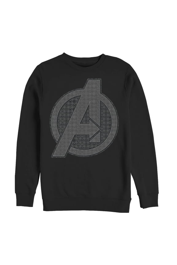 Men's Marvel Avengers: Endgame Logo Icon Tiles Sweatshirt Black Large