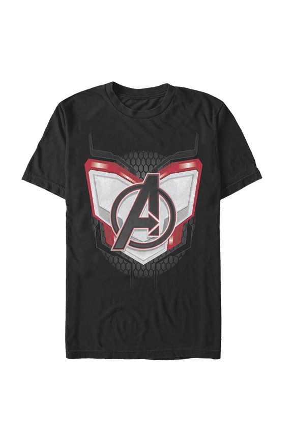 Men's Marvel Avengers: Endgame Logo Quantum Suit Graphic Tee Black Small