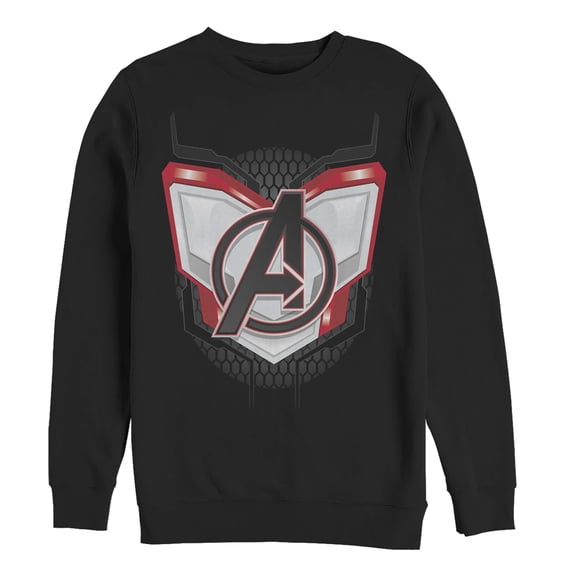 Men's Marvel Avengers: Endgame Logo Quantum Suit  Sweatshirt Black 3X Large