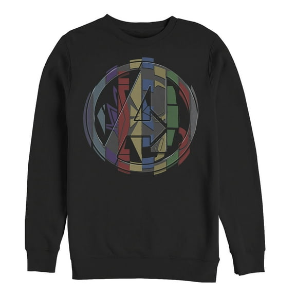 Men's Marvel Avengers: Endgame Puzzle Cube Logo Sweatshirt Black X Large