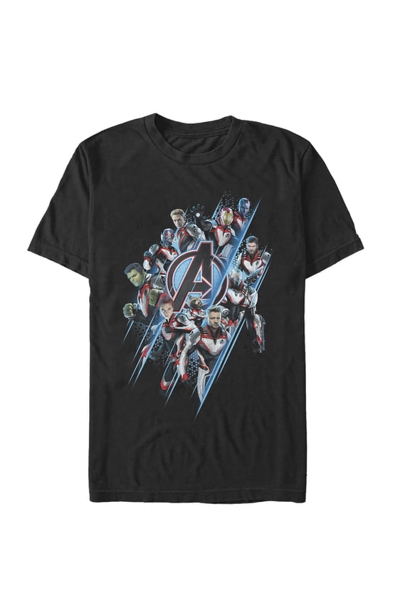 Men's Marvel Avengers: Endgame Quantum Ready Streak Graphic Tee Black Large
