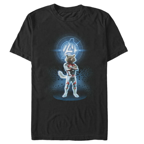 Men's Marvel Avengers: Endgame Rocket Quantum Ready  Graphic Tee Black 4X Large