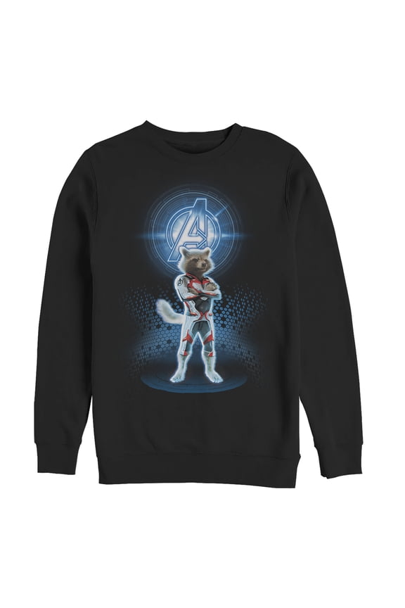 Men's Marvel Avengers: Endgame Rocket Quantum Ready Sweatshirt Black 2X Large