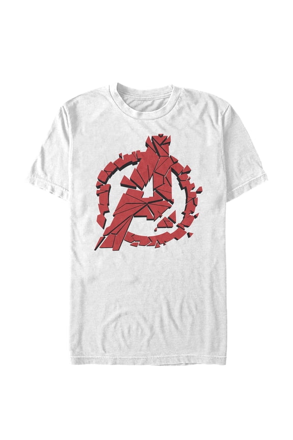 Men's Marvel Avengers: Endgame Shatter Logo Graphic Tee White 2X Large