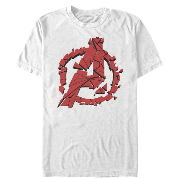 Men's Marvel Avengers: Endgame Shatter Logo Graphic Tee White Small