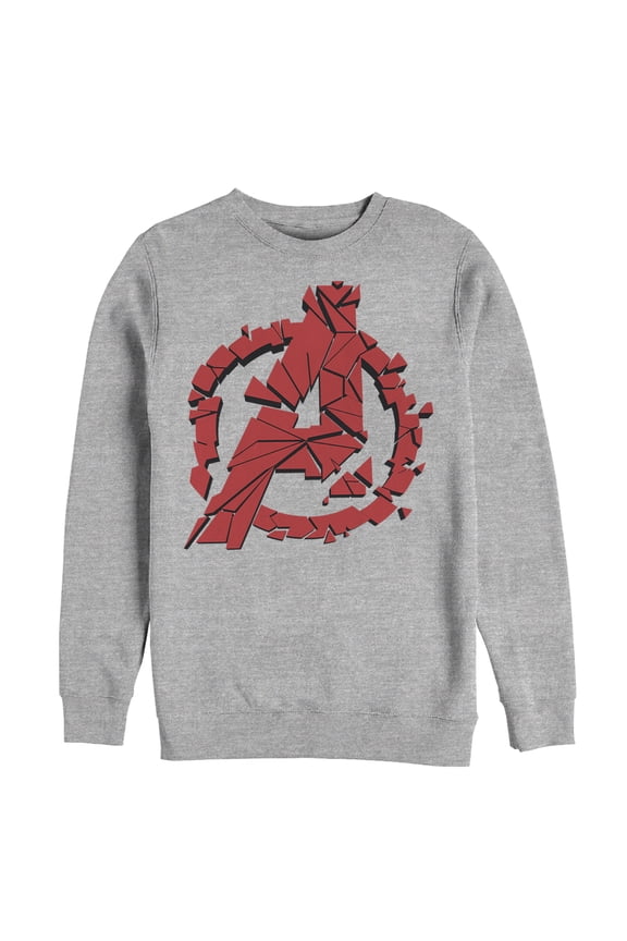 Men's Marvel Avengers: Endgame Shatter Logo Sweatshirt Athletic Heather Small