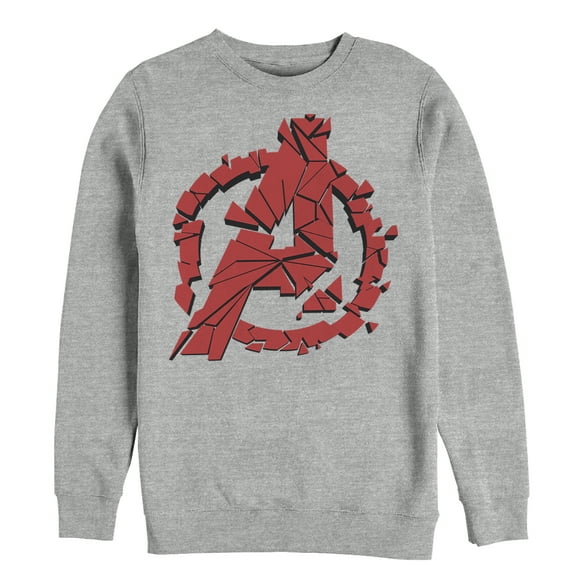 Men's Marvel Avengers: Endgame Shatter Logo  Sweatshirt Athletic Heather X Large