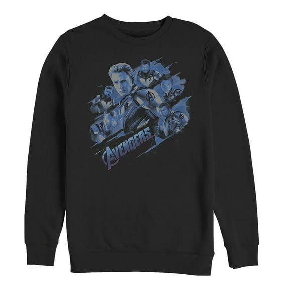 Men's Marvel Avengers: Endgame Smokey Captain America  Sweatshirt Black 3X Large