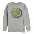 thumbnail image 1 of Men's Marvel Avengers: Endgame Smudged Hulk Sweatshirt Athletic Heather 3X Large, 1 of 3