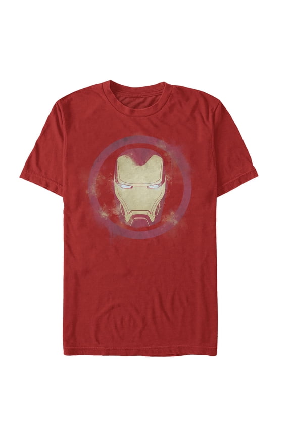 Men's Marvel Avengers: Endgame Smudged Iron Man  Graphic Tee Red 2X Large