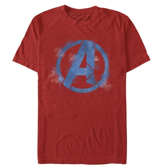 Men's Marvel Avengers: Endgame Smudged Logo Graphic Tee Red Large