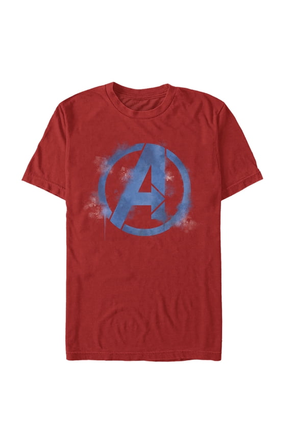 Men's Marvel Avengers: Endgame Smudged Logo  Graphic Tee Red Medium