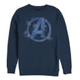 thumbnail image 1 of Men's Marvel Avengers: Endgame Smudged Logo Sweatshirt Navy Blue 2X Large, 1 of 3