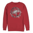 thumbnail image 1 of Men's Marvel Avengers: Endgame Smudged Thor  Sweatshirt Red 3X Large, 1 of 3