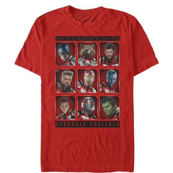 Men's Marvel Avengers: Endgame Stronger Together Bingo Graphic Tee Red 2X Large