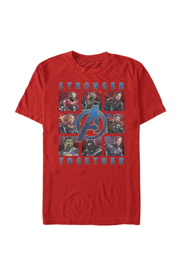 Men's Marvel Avengers: Endgame Stronger Together  Graphic Tee Red Medium