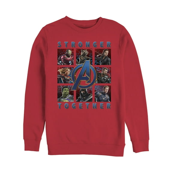 Men's Marvel Avengers: Endgame Stronger Together Sweatshirt Red X Large