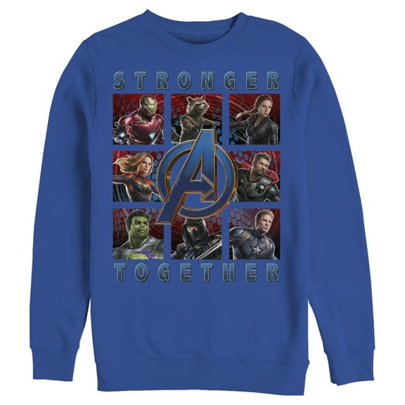 Men's Marvel Avengers: Endgame Stronger Together  Sweatshirt Royal Blue Small